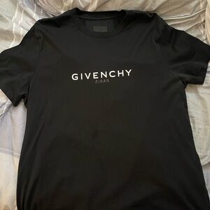 Givenchy Black T-Shirt Upside Down Logo
